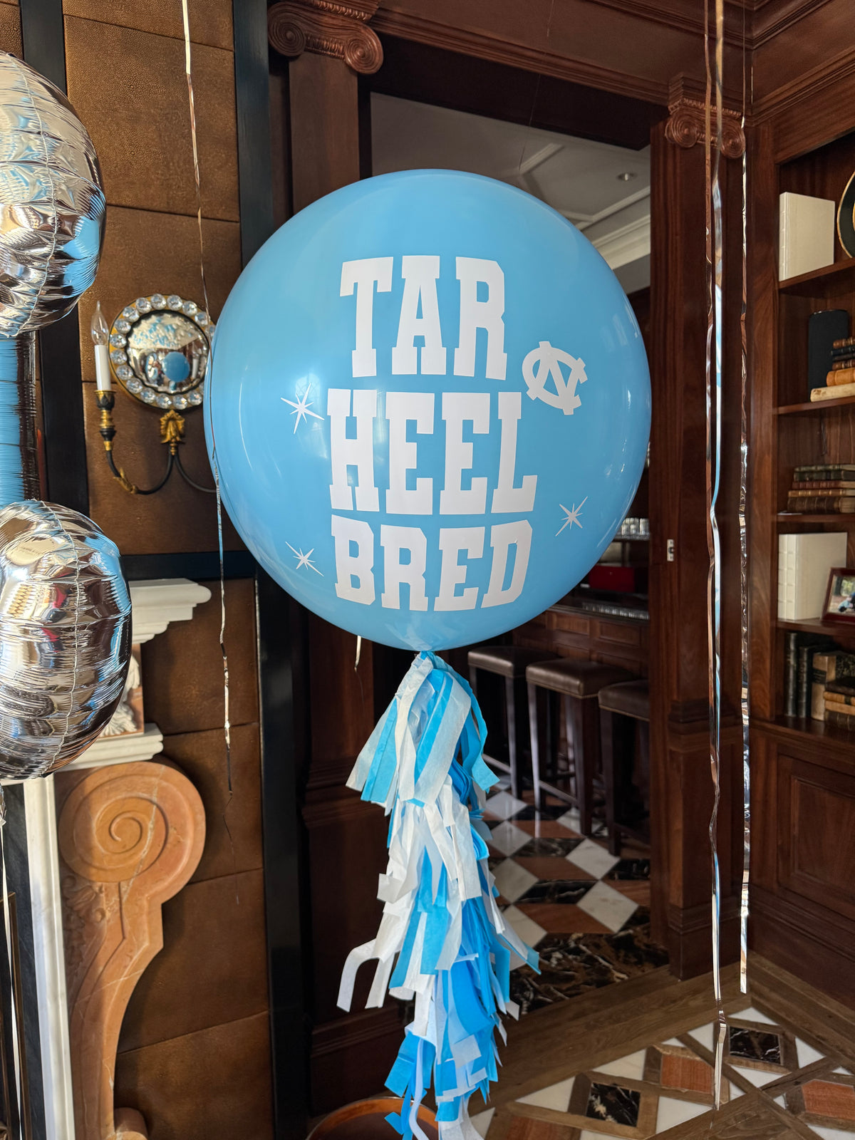 Custom Helium Jumbo Balloon + Paper Tassel Tail