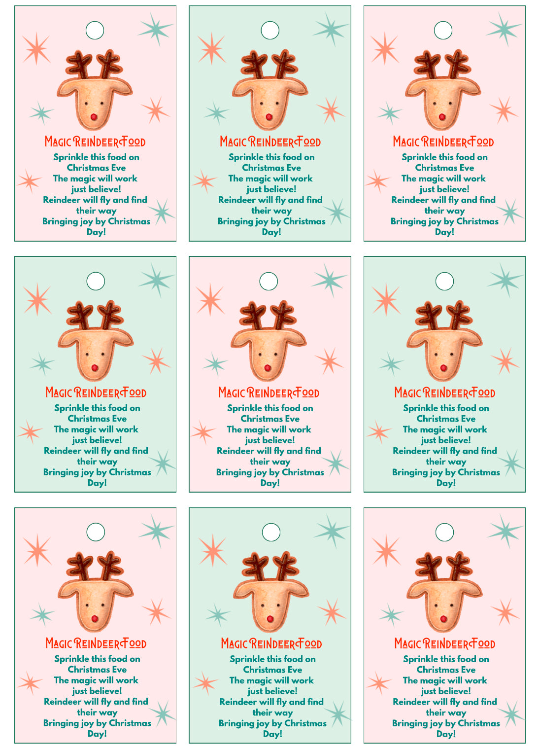 Magic Reindeer Food Printable