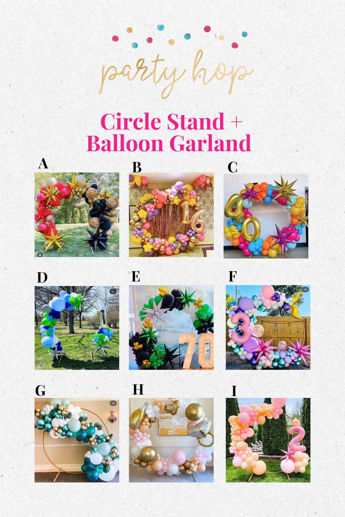 7.5’ Gold Circle Stand Rental