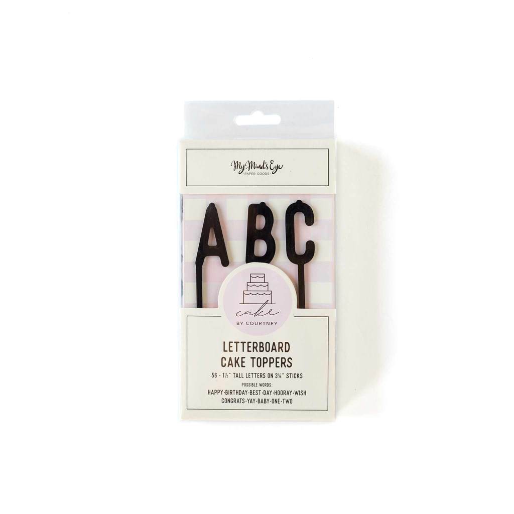 Black Letterboard Cake Toppers