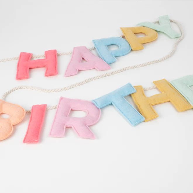 Felt Happy Birthday Garland – Party Hop Shop