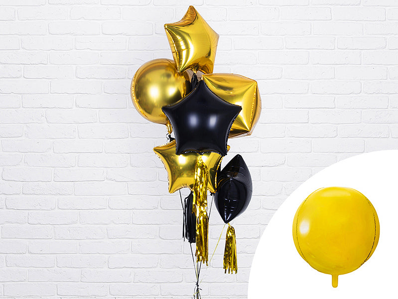 Foil balloon Just married in gold - Glitz & Glamour Black & Gold