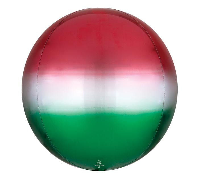 Ombre Red White & Green Orbz