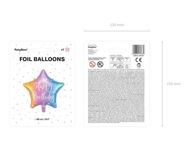Happy Birthday Mix Foil Balloon