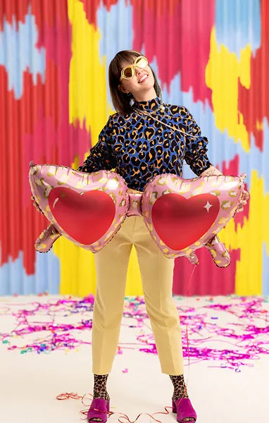 Heart Glasses Foil Balloon