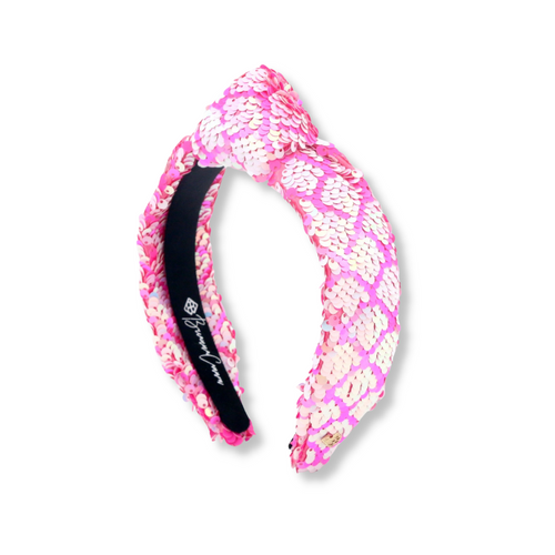 Child Size Hot Pink Iridescent Sequin Headband
