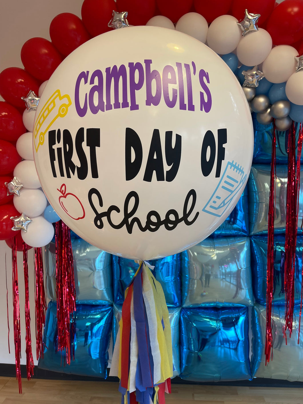 NEW First Day Of School Custom Jumbo Helium Balloon