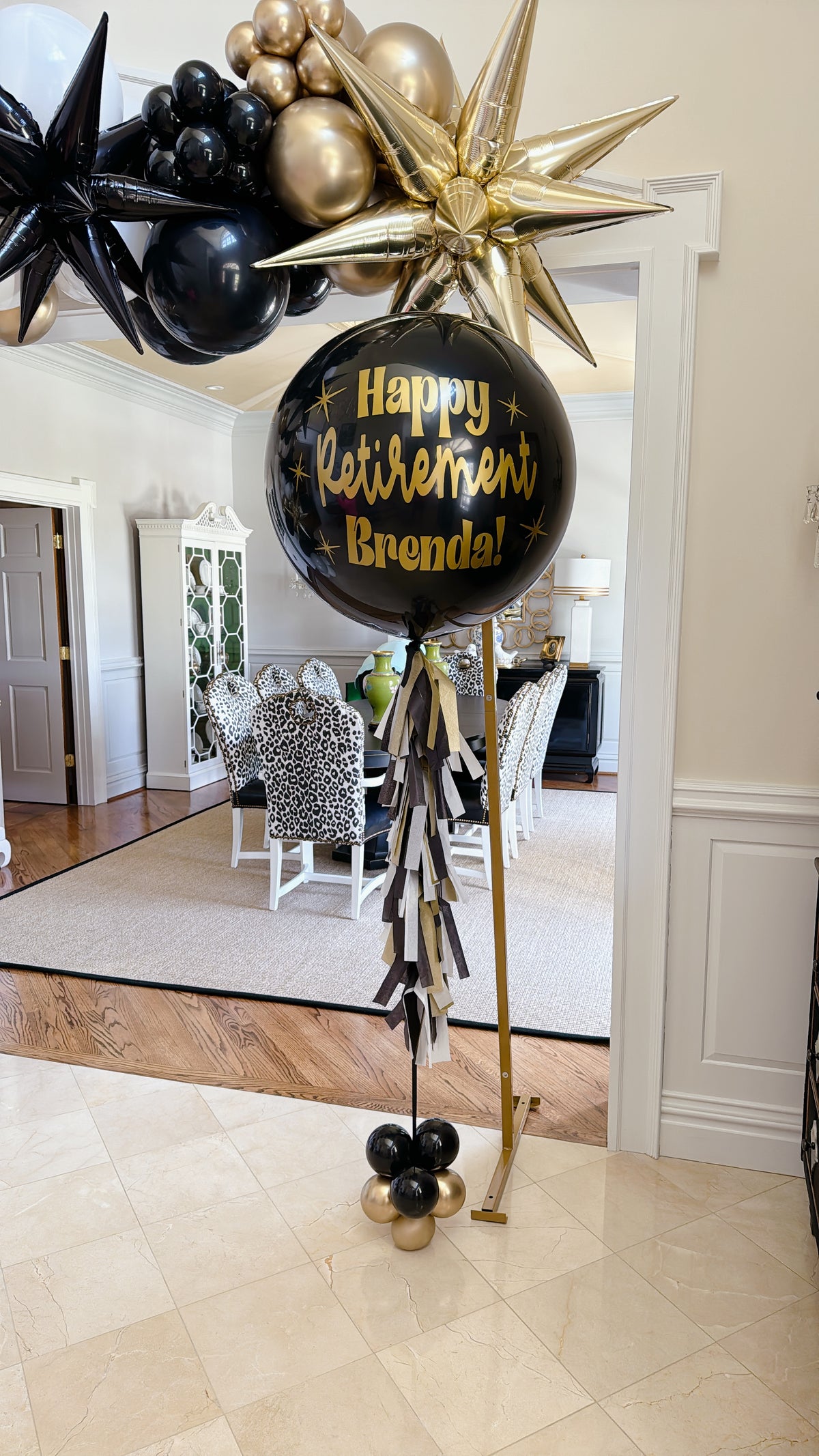 Custom Helium Jumbo Balloon + Paper Tassel Tail