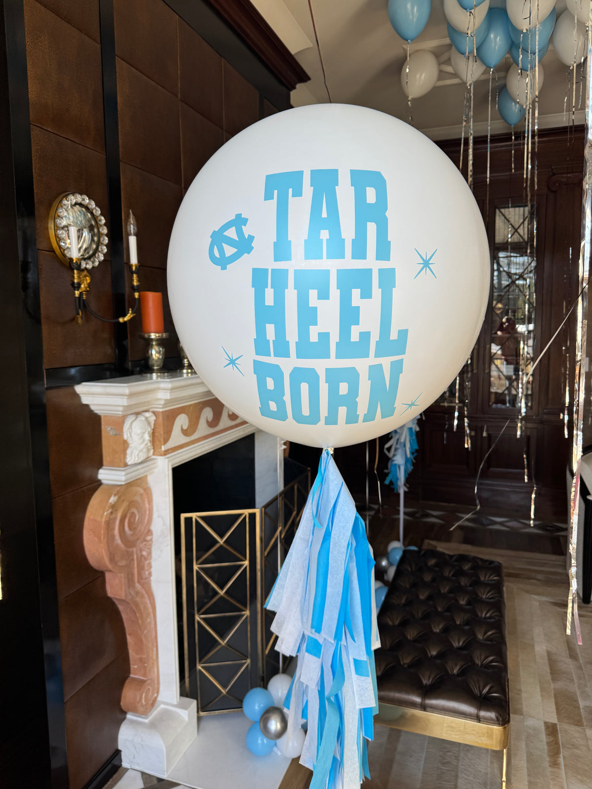 Custom Helium Jumbo Balloon + Paper Tassel Tail