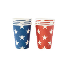 Red and Blue Star Paper Cups