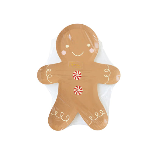 Gingerbread Man Shaped Paper Plates