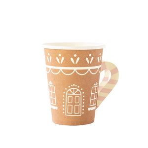 Gingerbread House Paper Party Cup With Handles