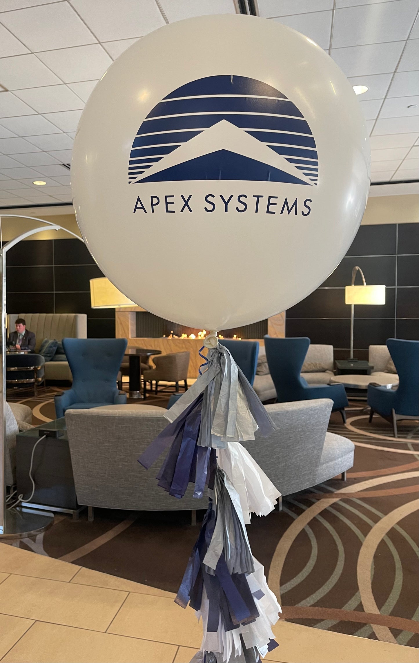 Custom Helium Jumbo Balloon + Paper Tassel Tail