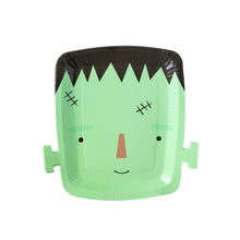Frank and Mummy Frankenstein Shaped Paper Plates