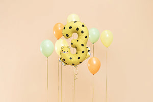 Cheetah Number 3 Foil Balloon