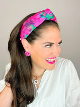 Ikat Headband with Quatrefoil Crystals