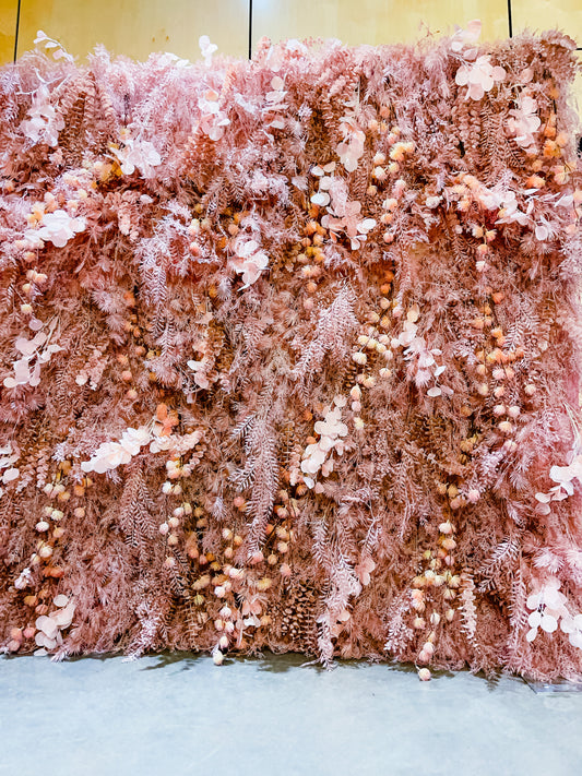 8’ 4D Pink Floral Wall