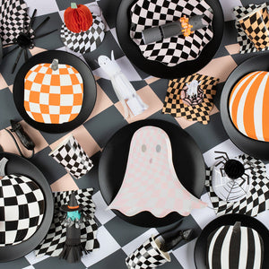 Halloween Checker Dinner Plates