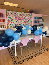 Blue navy and ivory grab-and-go balloon garland example