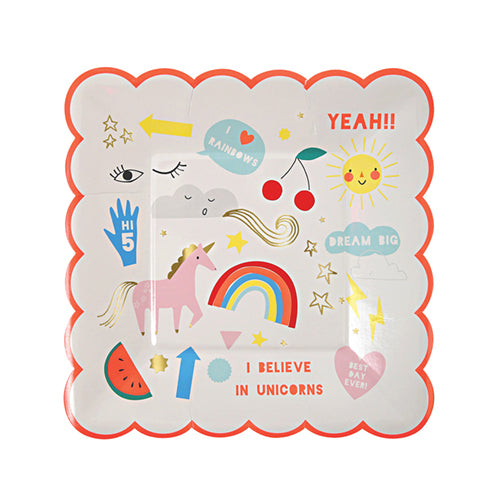 Rainbow Unicorn Small Plate
