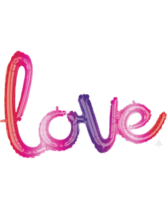Love Ombre Script Foil Balloon