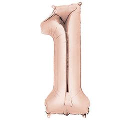 34" Rose Gold Number 1 Foil Balloon