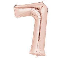 34" Rose Gold Number 7 Foil Balloon