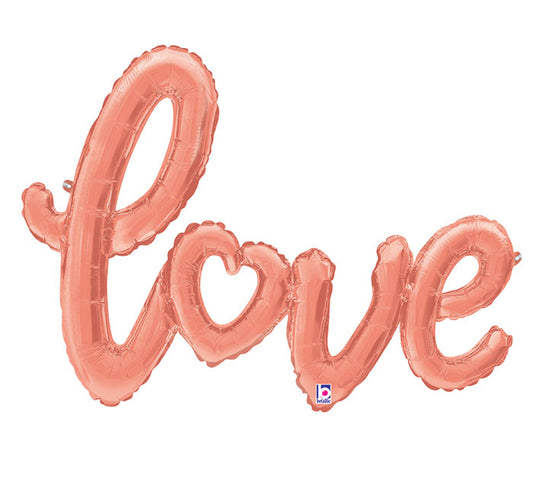 47" Foil Rose Gold Love Balloon