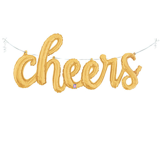 47" Cheers Script Balloon
