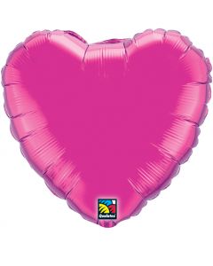36" Magenta Foil Heart Balloon