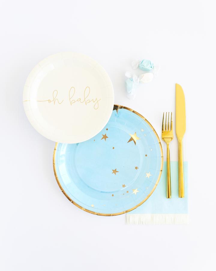 Blue Fringe Cocktail Napkins