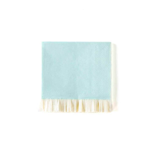 Blue Fringe Cocktail Napkins