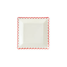 White/Red Scallop Plates