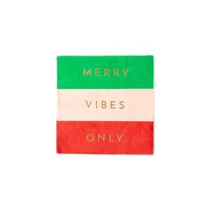 Merry Vibes Only Cocktail Napkins