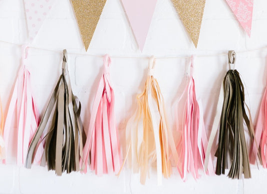 Pretty Pink Tassel Banner