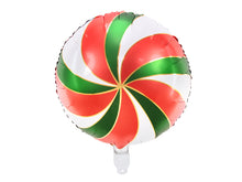Red, Green, White Swirl Candy Balloon