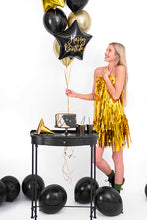 Happy Birthday Black Foil Balloon