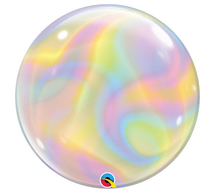 Iridescent Swirl Bubble Balloon