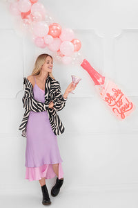 Pink Champagne Bottle Foil Balloon