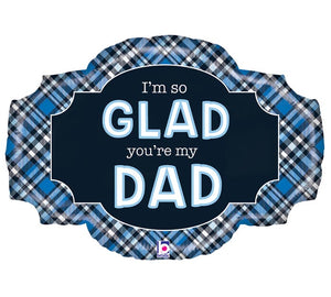 Father's Day Plaid Foil Balloon