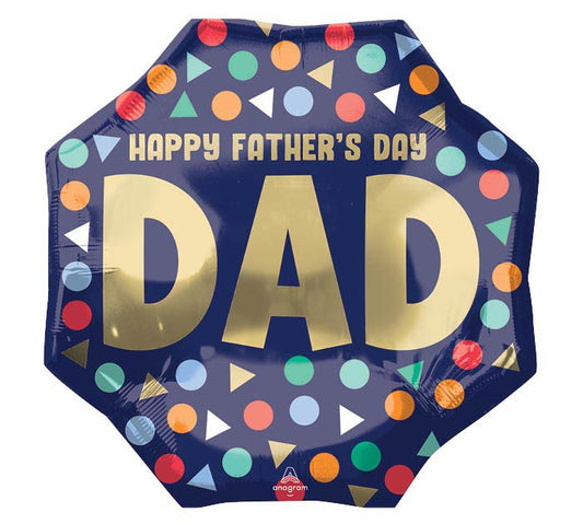 Happy Father's Day Dad octagon foil balloon