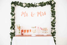 Mr. and Mrs. Rose Gold Bunting Banner