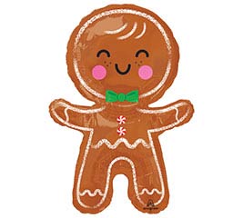 Happy Gingerbread Man Foil Balloon