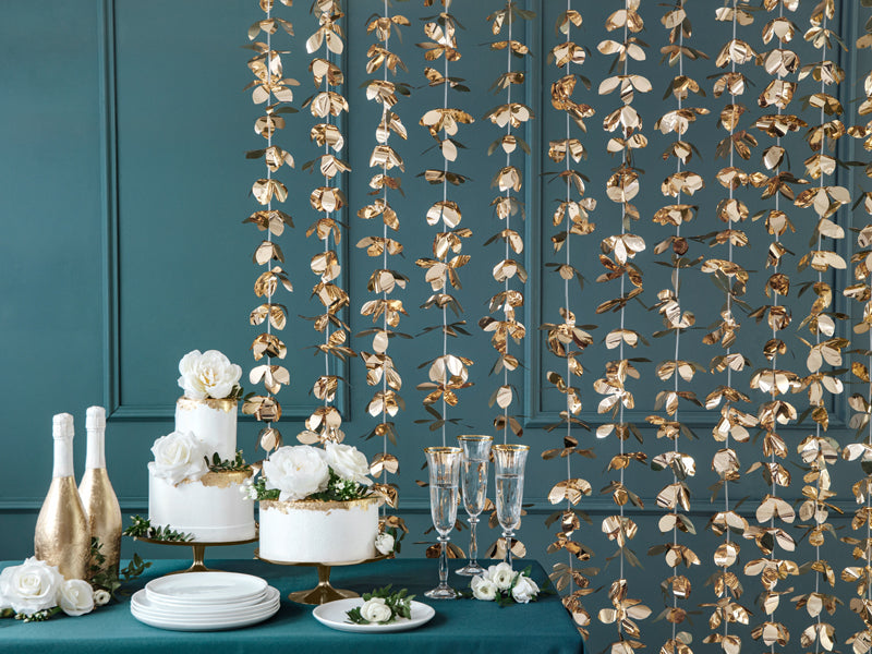 Gold Flowers Backdrop