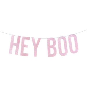 Hey BOO Pastel Pink Banner