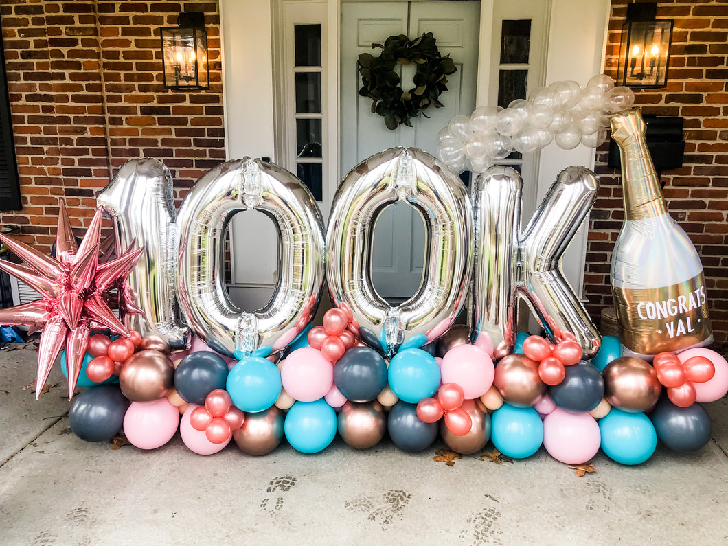 metallic custom balloon decor | www.mybigletters.com
