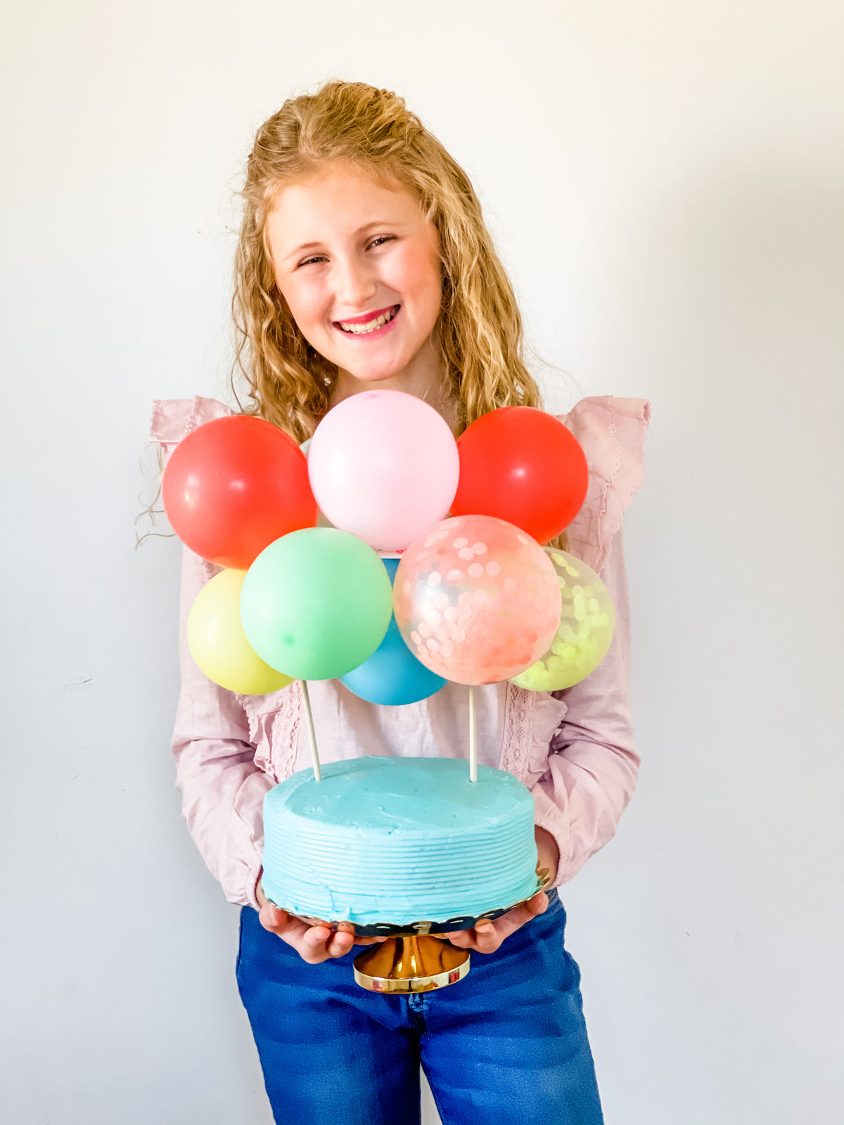 Rainbow Balloon Cake Topper