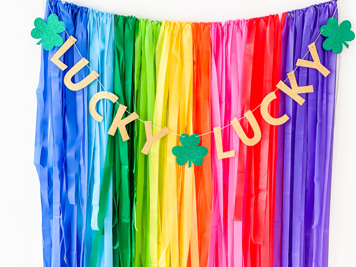 Bright Rainbow Streamer Backdrop