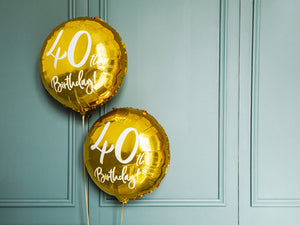 40th Birthday Foil Balloon