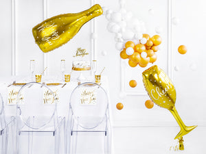 Happy New Year Foil Champagne Balloon